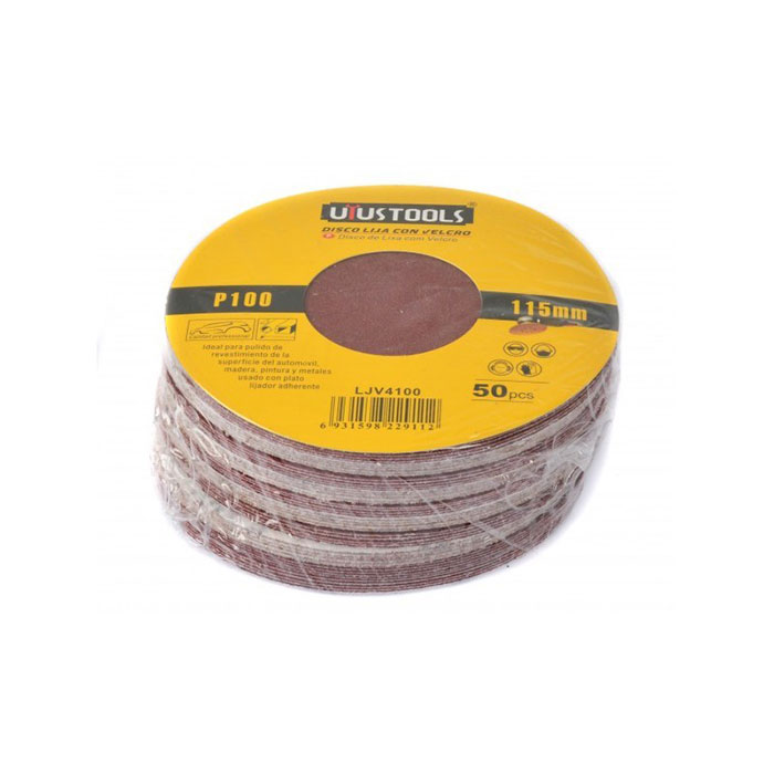 Disco Lija con Velcro 4 1/2 # 100 (50 pcs)