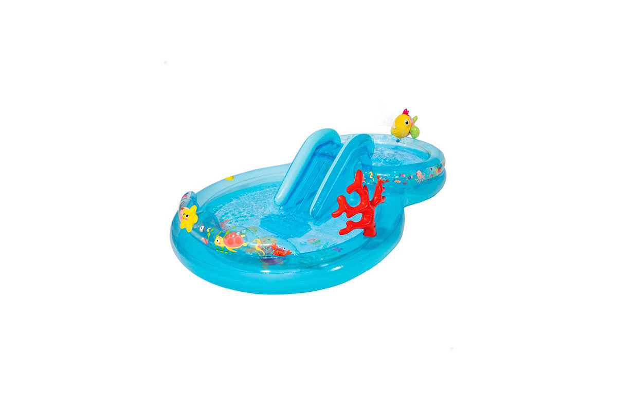 CENTRO DE JUEGO INFLABLE AGUA ABAJO C_DIFUSOR Y TOBOGAN INTEX