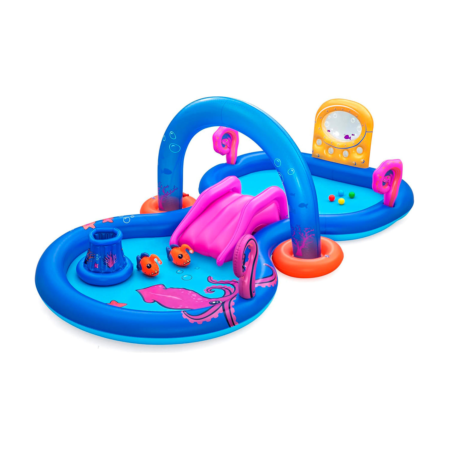 CENTRO DE JUEGO INFLABLE AVENTURAS MAR P_NIÑOS 3.30M X 1.88M X 1.17M BESTWAY