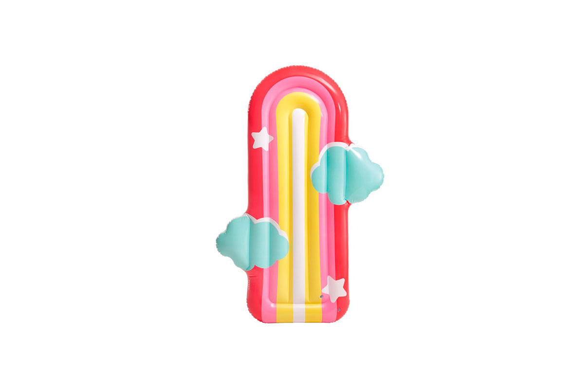 FLOTADOR DE NUBE ARCO IRIS 1.75M X 1.17M X 20CM INTEX