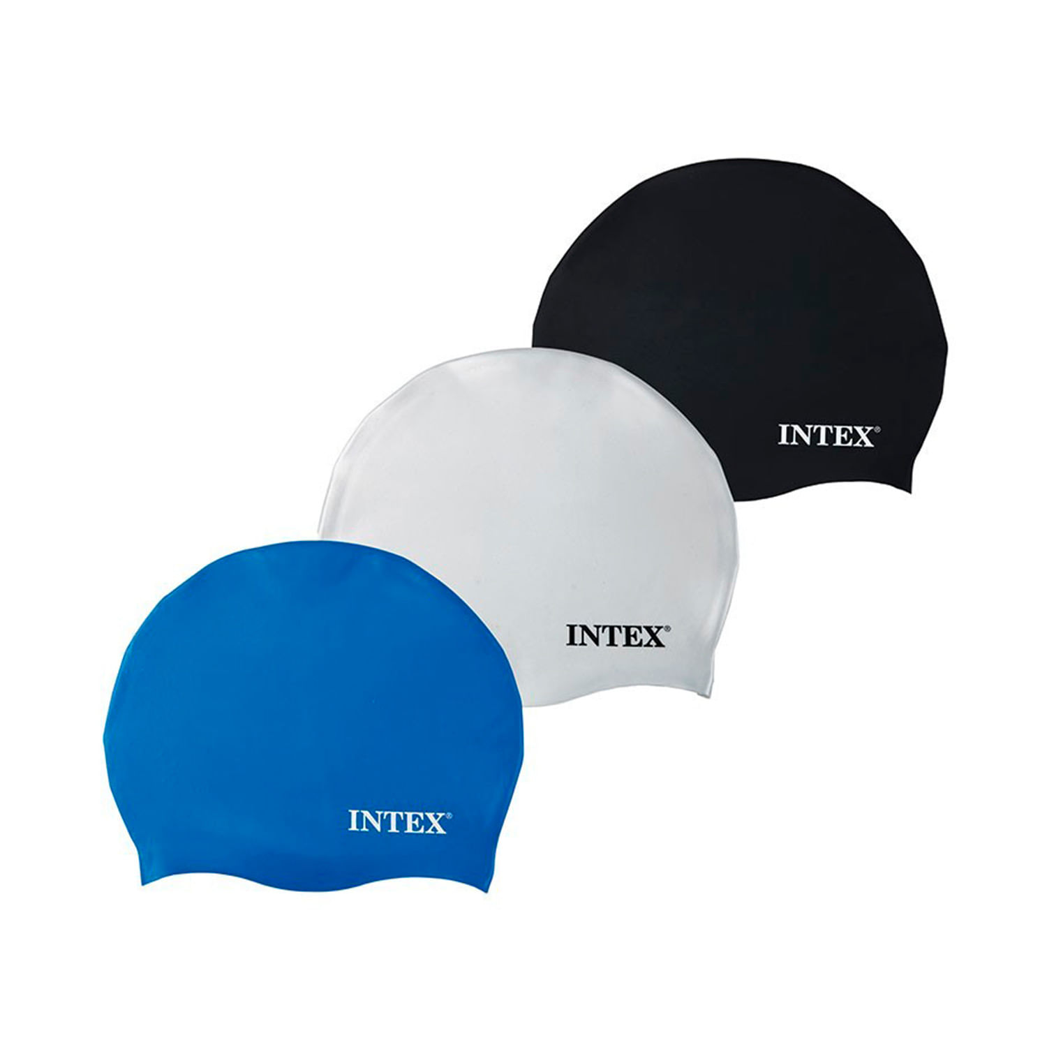 GORRO DE SILICONA PARA NATACION NEGRO INTEX