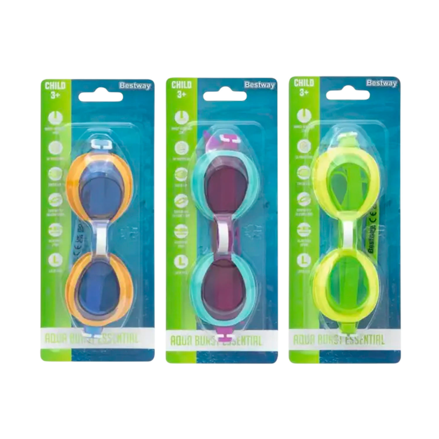 LENTES DE NATACION INFANTIL +3 AÑOS COLOR SURTIDO BESTWAY