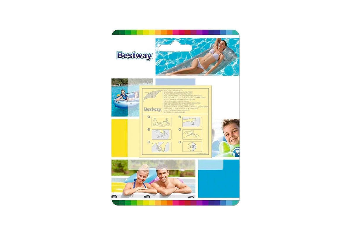 PARCHE DE REPARACIÓN PISCINA 6.5CM X 6.5CM BESTWAY