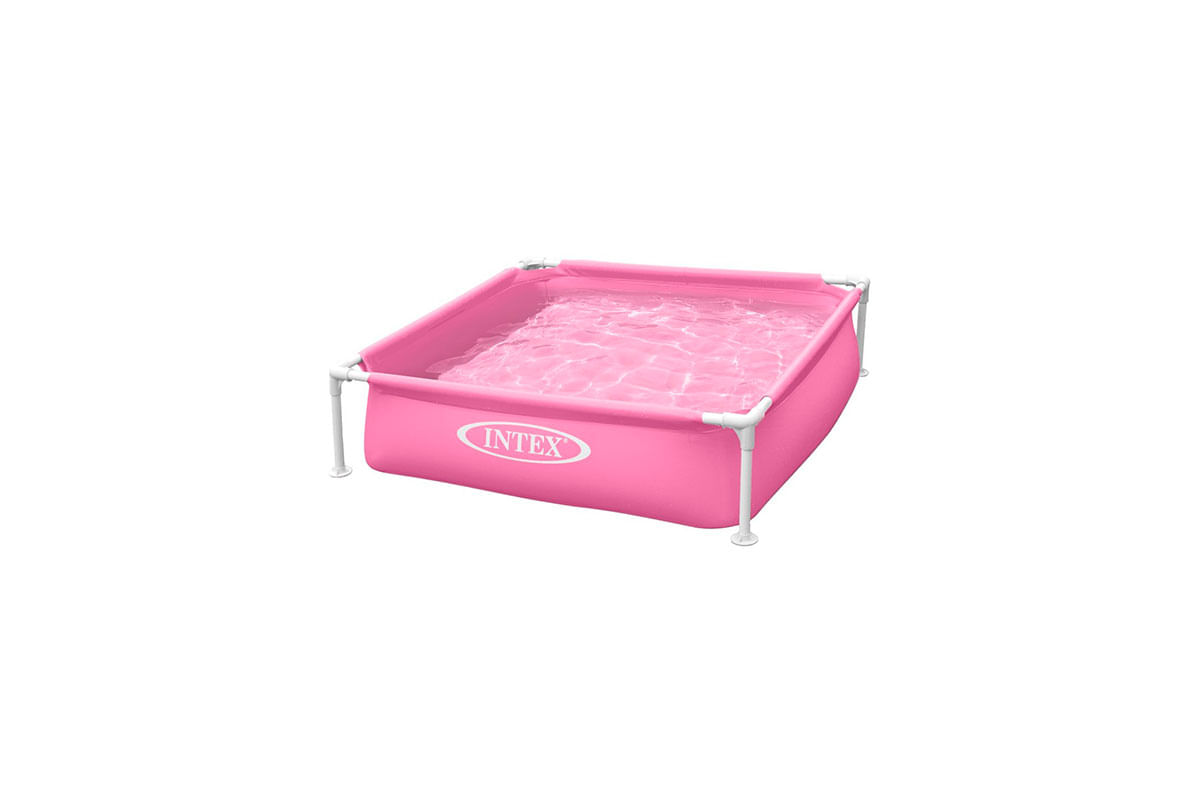 PISCINA CON MARCO MINI FRAME 122X122X30CM ROSADA INTEX
