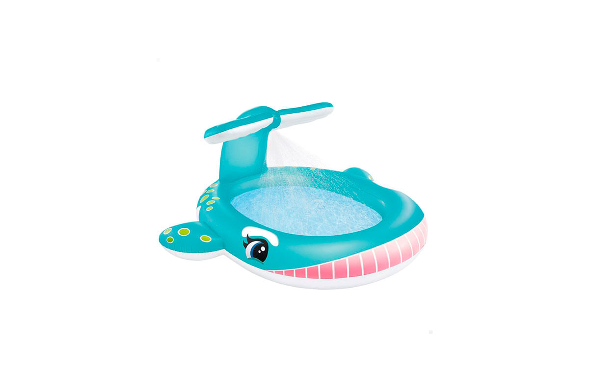 PISCINA INFLABLE INFANTIL CON ASPERSOR MODELO BALLENA INTEX