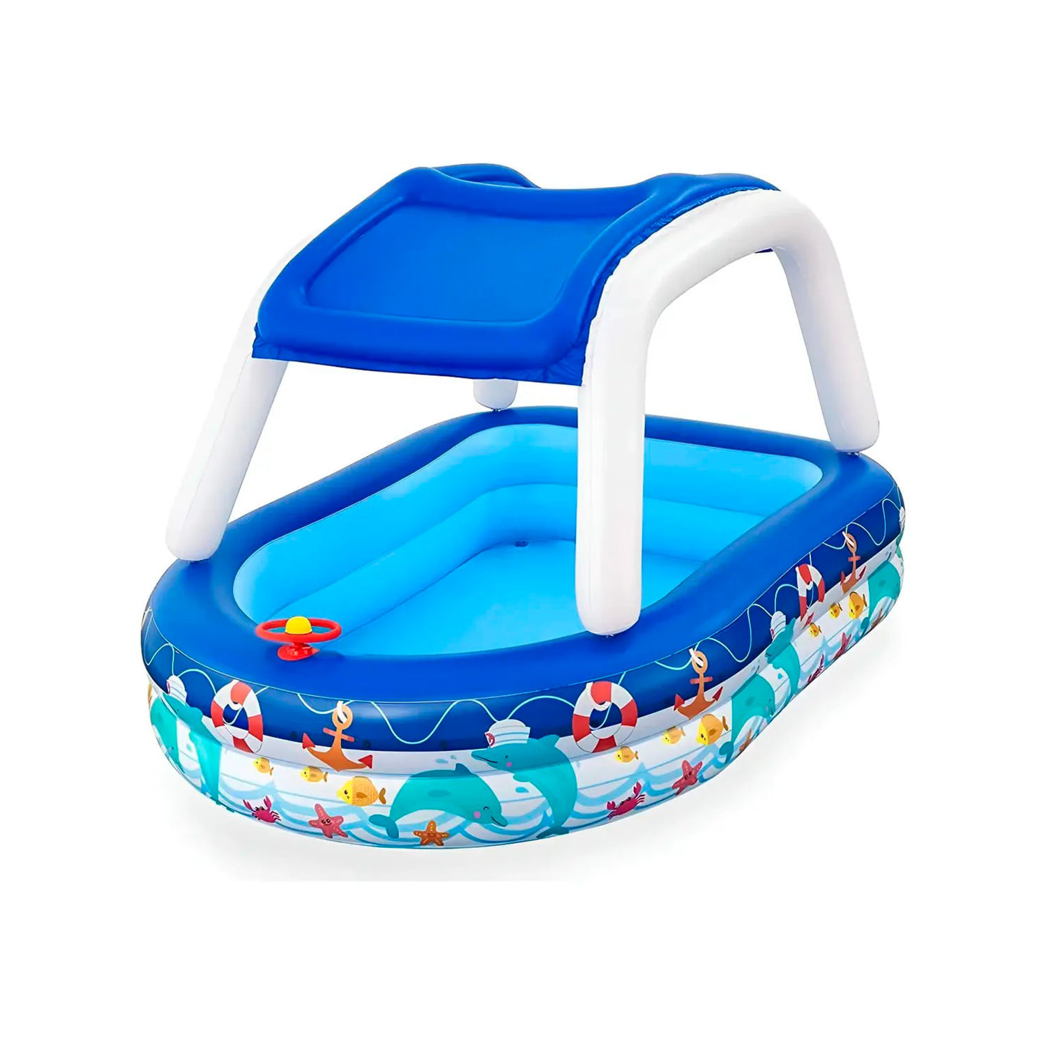 PISCINA INFLABLE P_NIÑOS C_TECHO 2.13X1.55X1.32M BESTWAY