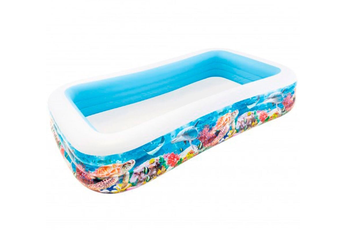 PISCINA INFLABLE RECTANGULAR TROPICAL 10 PIES X 22PULG INTEX