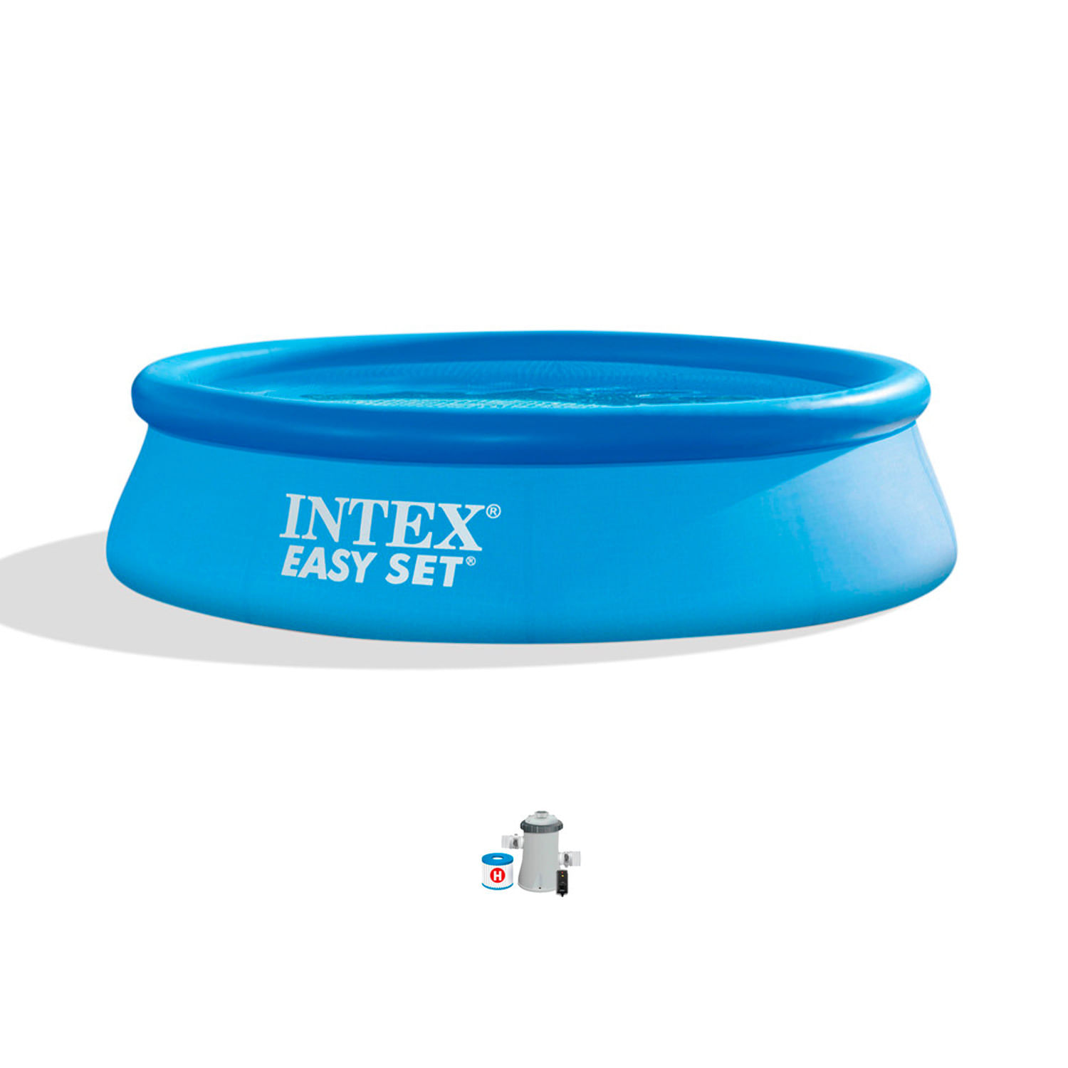 PISCINA INFLABLE REDONDA C_BOMBA FILTRO EASY SET 2.44 X 0.61M INTEX