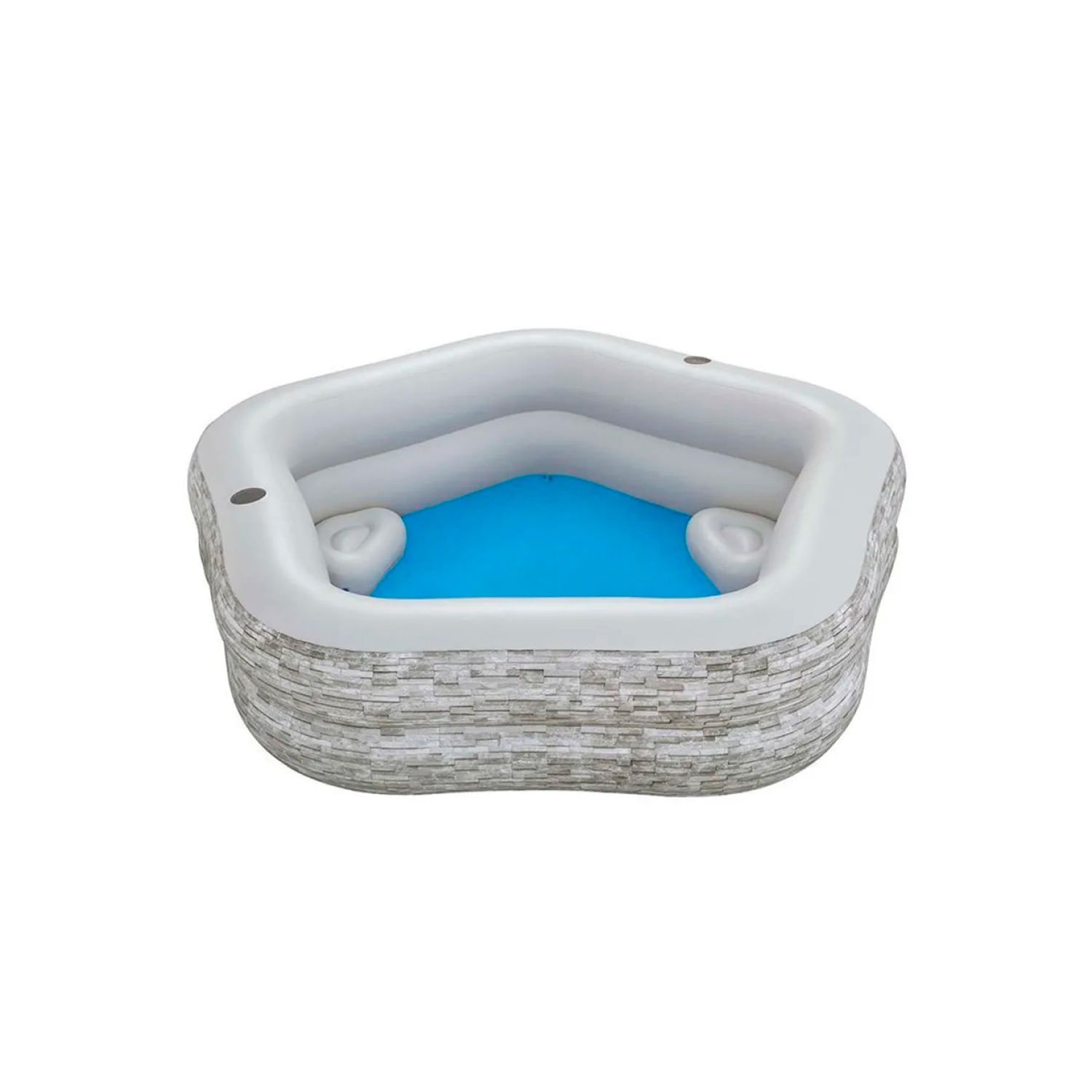 PISCINA INFLABLE TRUPRINT STONE FAMILY POOL 2.13X2.06X0.53M BESTWAY