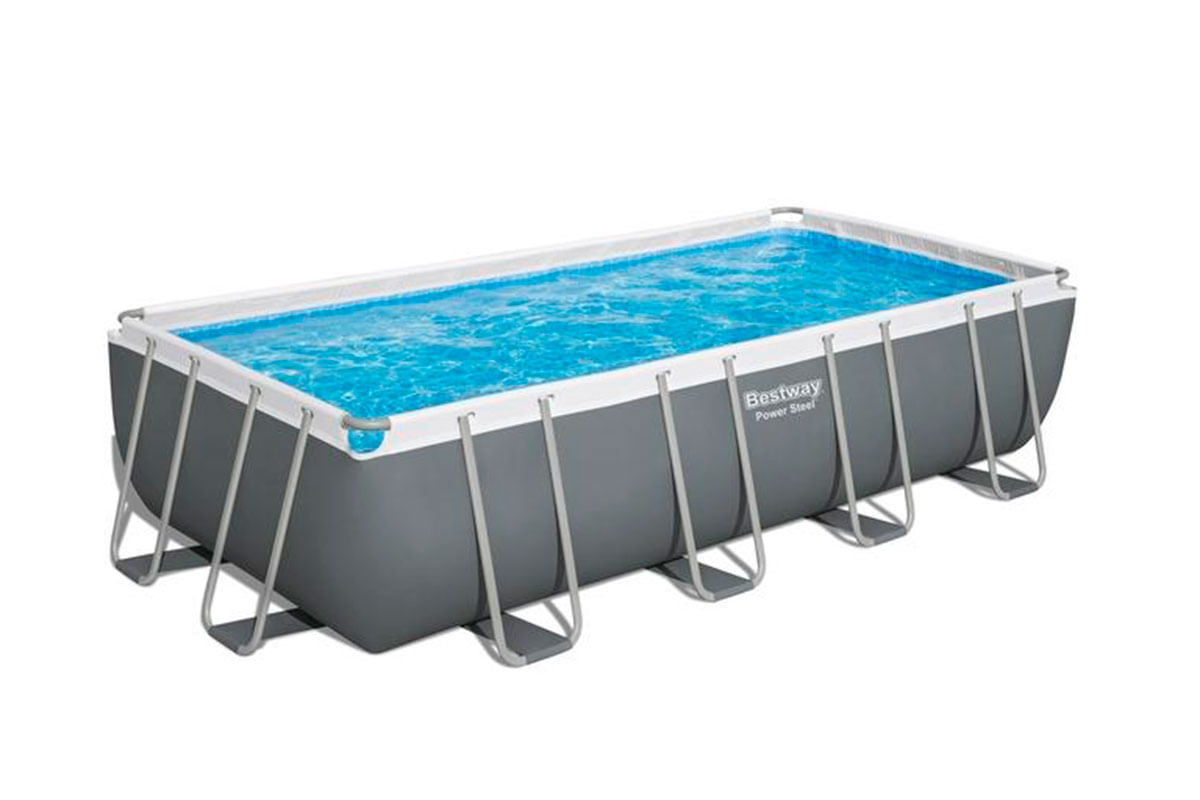 SET DE PISCINA RECTANGULAR STEEL POWER 5.49M X 2.74M X 1.22M BESTWAY
