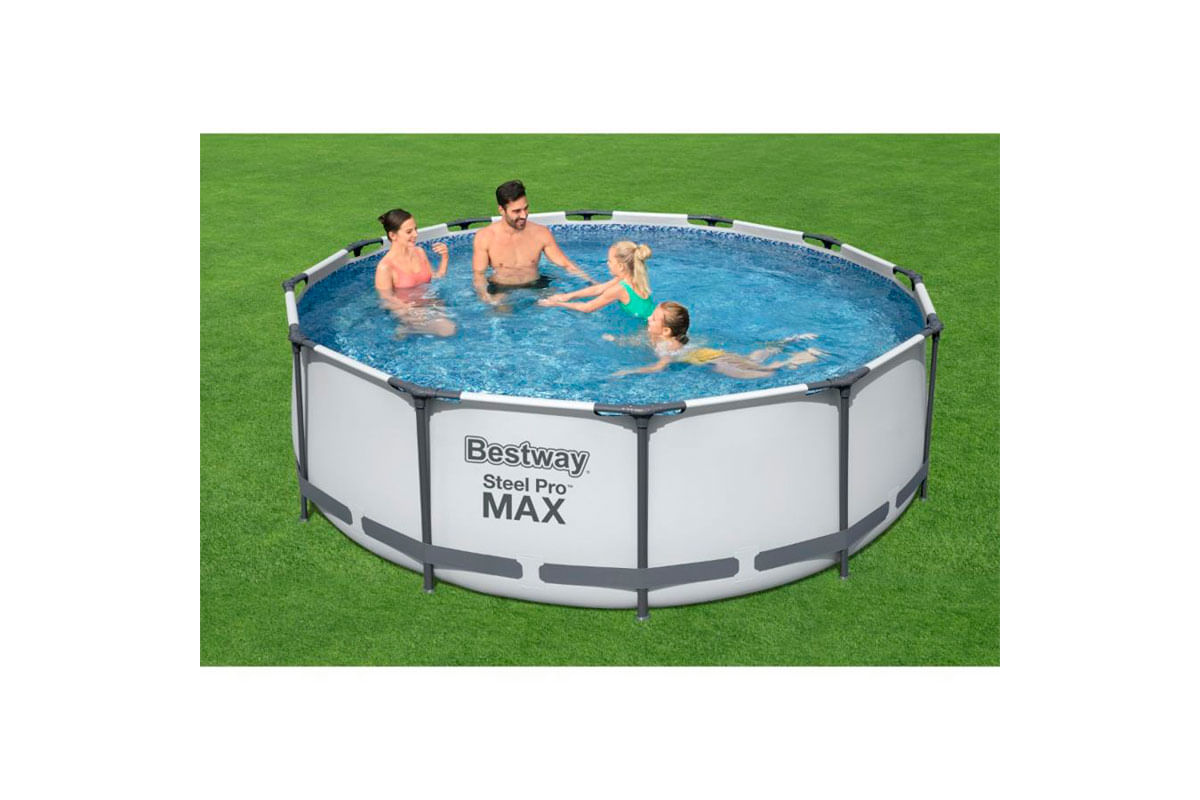 SET PISCINA REDONDA C_BOMBA DE FILTRADO 3.66X1.00M STEEL PRO MAX BESTWAY