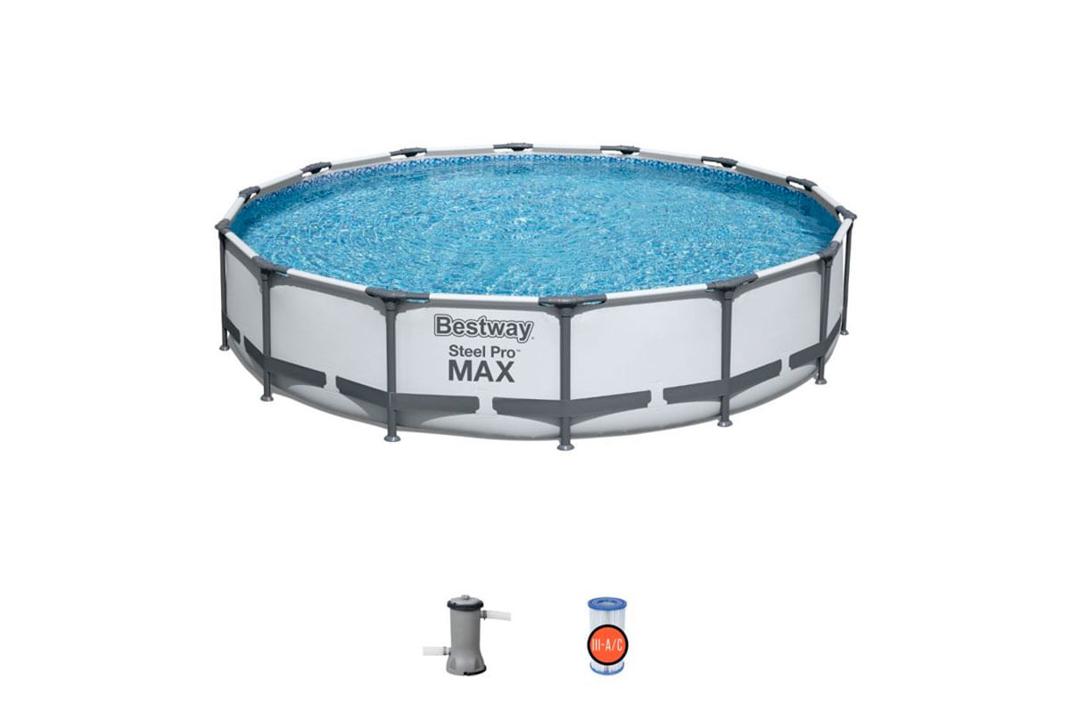 SET PISCINA REDONDA C_BOMBA DE FILTRADO 4.27X0.84M STEEL PRO MAX BESTWAY