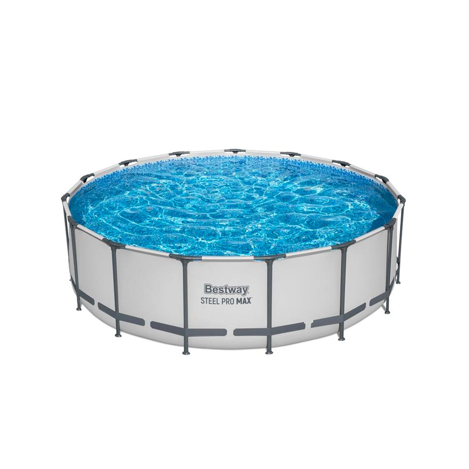 SET PISCINA REDONDA C_BOMBA DE FILTRADO _ ESCALERA Y CUBIERTA 4.57X1.22M STEEL PRO MAX BESTWAY