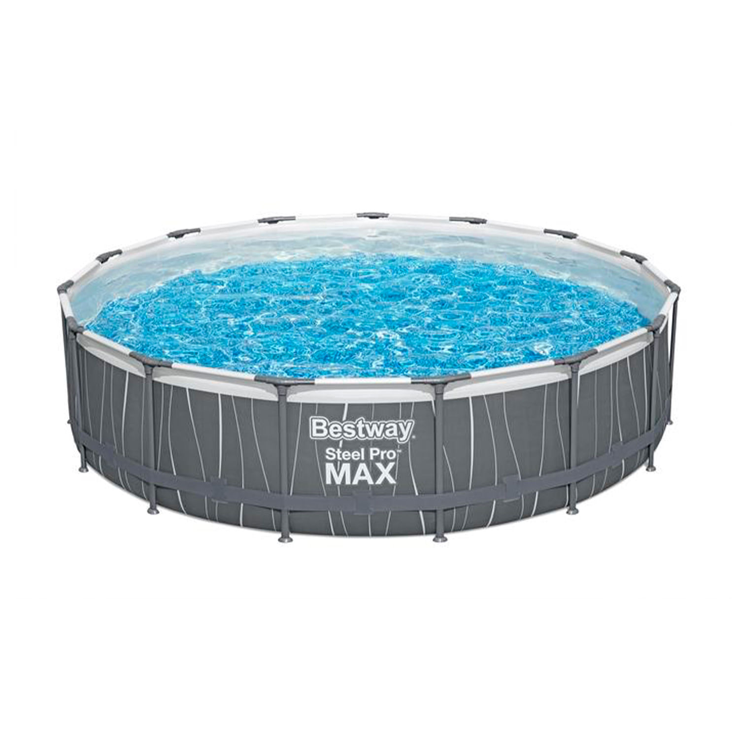 SET PISCINA REDONDA C_BOMBA FILTRO Y ESCALERA STEEL PRO MAX 4.57M X 1.07M BESTWAY