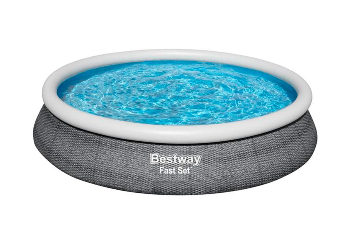 SET PISCINA REDONDA INFLABLE C_BOMBA DE FILTRADO 4.57X0.84M FAST SET BESTWAY