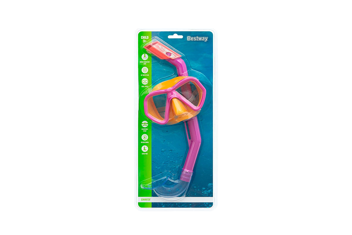 SET SNORKEL MÁSCARA + TUBO 3+AÑOS BESTWAY