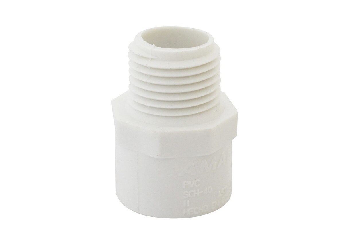 ADAPTADOR PVC MACHO AGUA POTABLE 1/2"