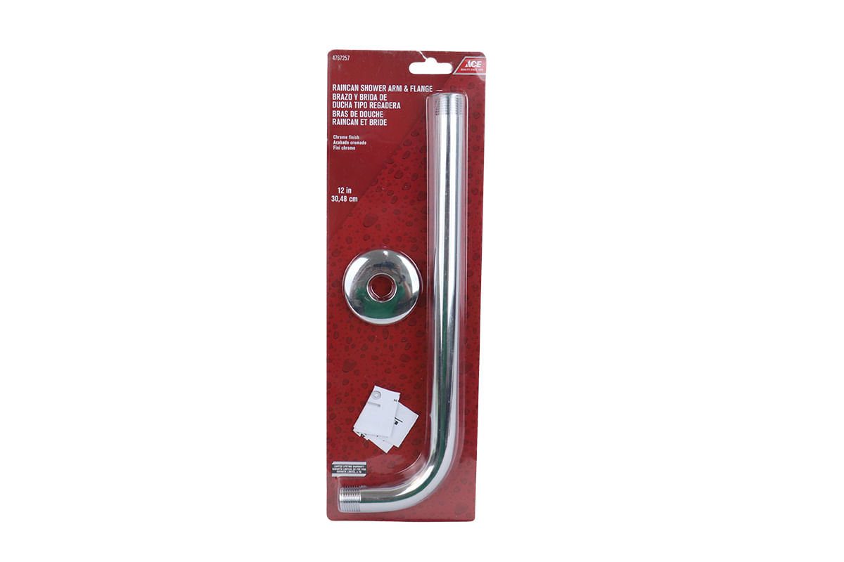 BRAZO DE DUCHA CON FLANGE 12" CROMADO ACE
