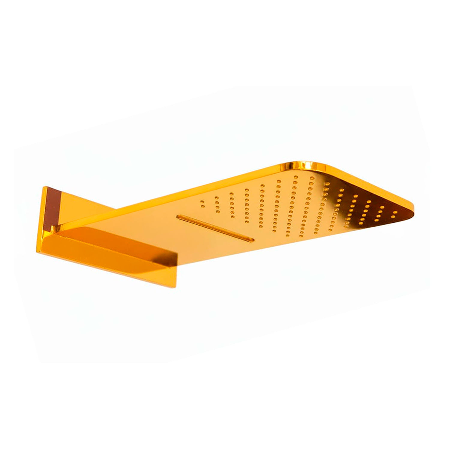 CABEZA DE DUCHA CUADRADA 2F DORADO MATE WAVE FINEZZA