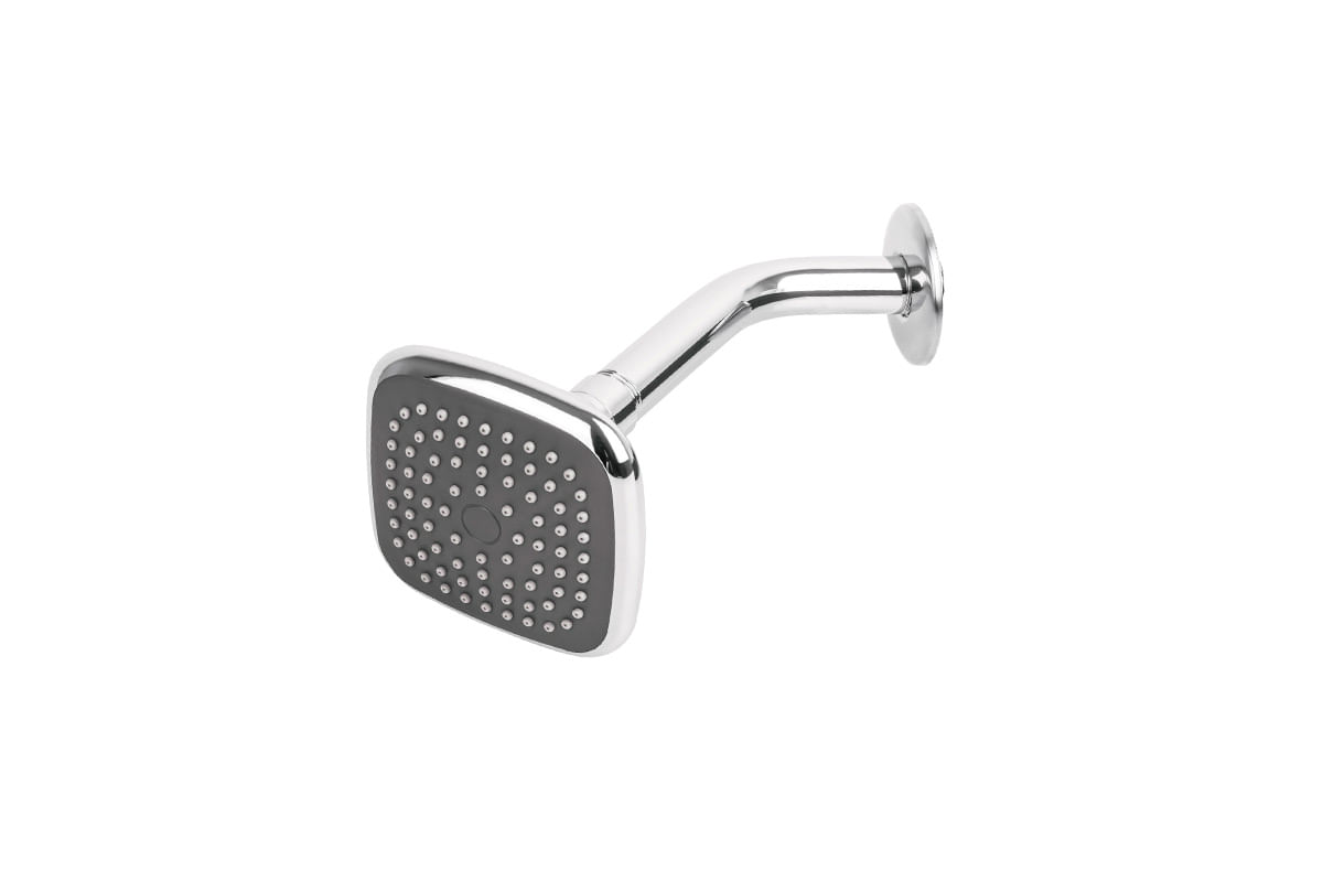 CABEZA DE DUCHA CUADRADA 3-3/4" ACERO BRAZO Y FLANGE BASIC FOSET