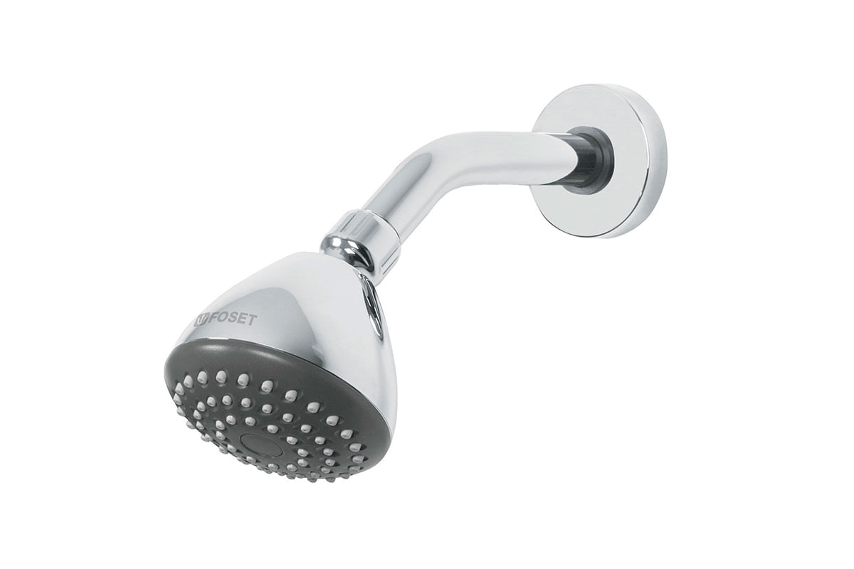 CABEZA DE DUCHA REDONDA FOSET 3-1/4" BRAZO Y FLANGE AERO