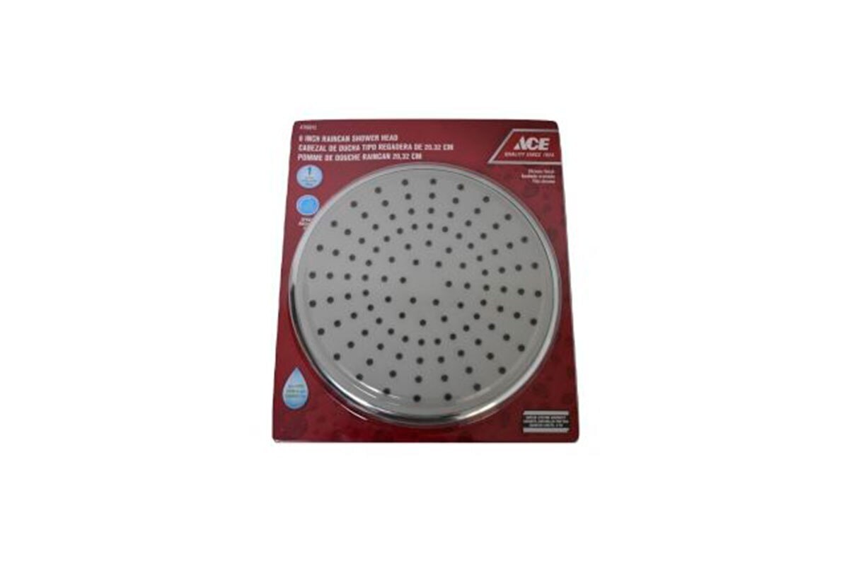 CABEZA DE DUCHA REDONDA PLANA 7.62" 1F CROMO ACE