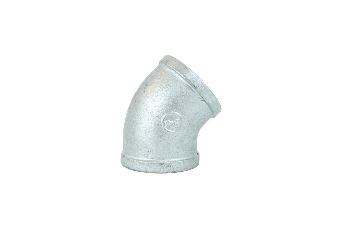 CODO GALVANIZADO 45 GRADOS CED 20 1-1/2"