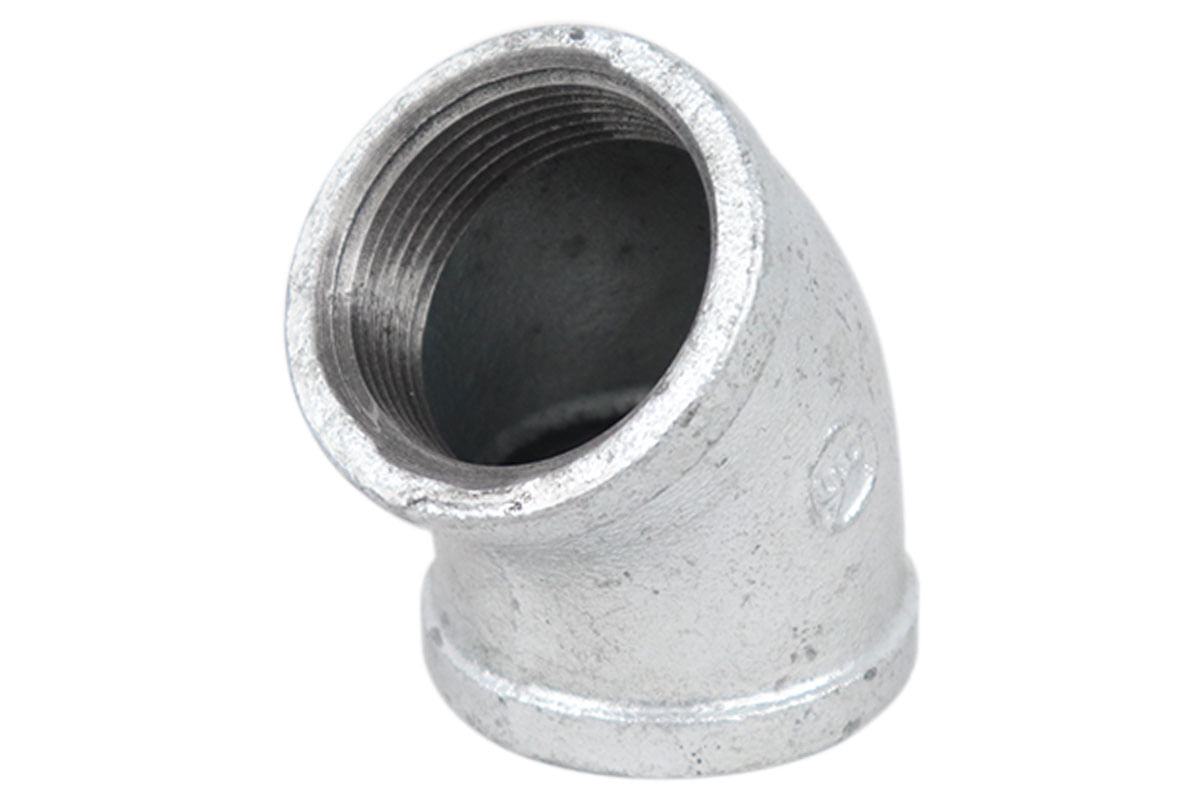 CODO GALVANIZADO 45 GRADOS CED 20 1-1/4"