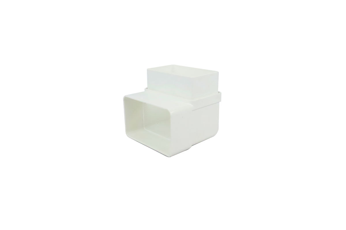 CODO PVC BAJANTE AMANCO 4"X90 RECTANGULAR BLANCO