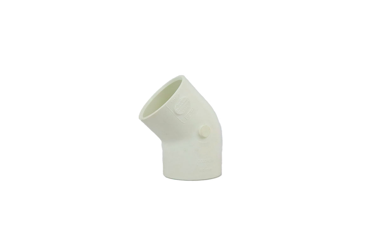 CODO PVC LISO AGUA POTABLE 45 GRADOS 2"