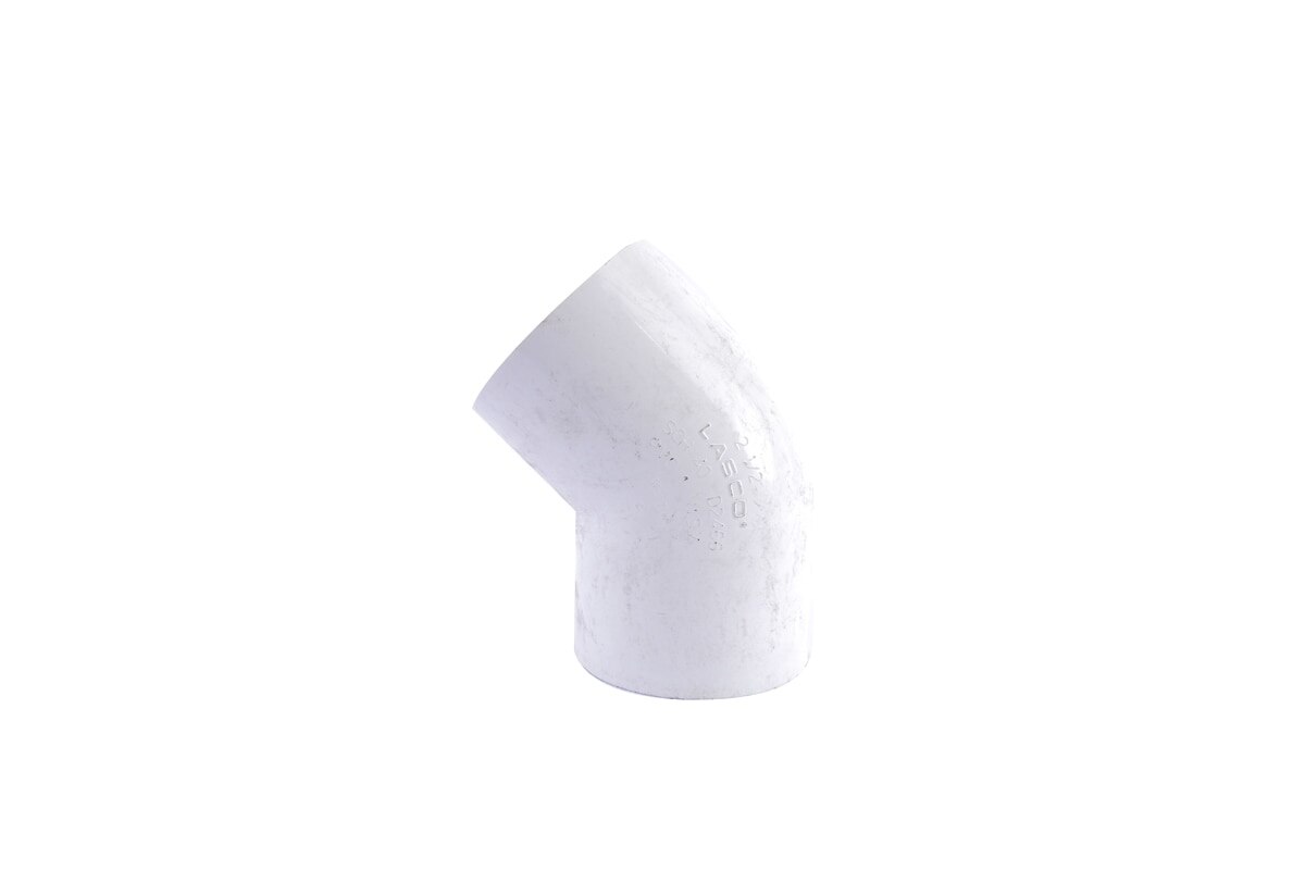 CODO PVC LISO AGUA POTABLE 45 GRADOS 2-1/2"
