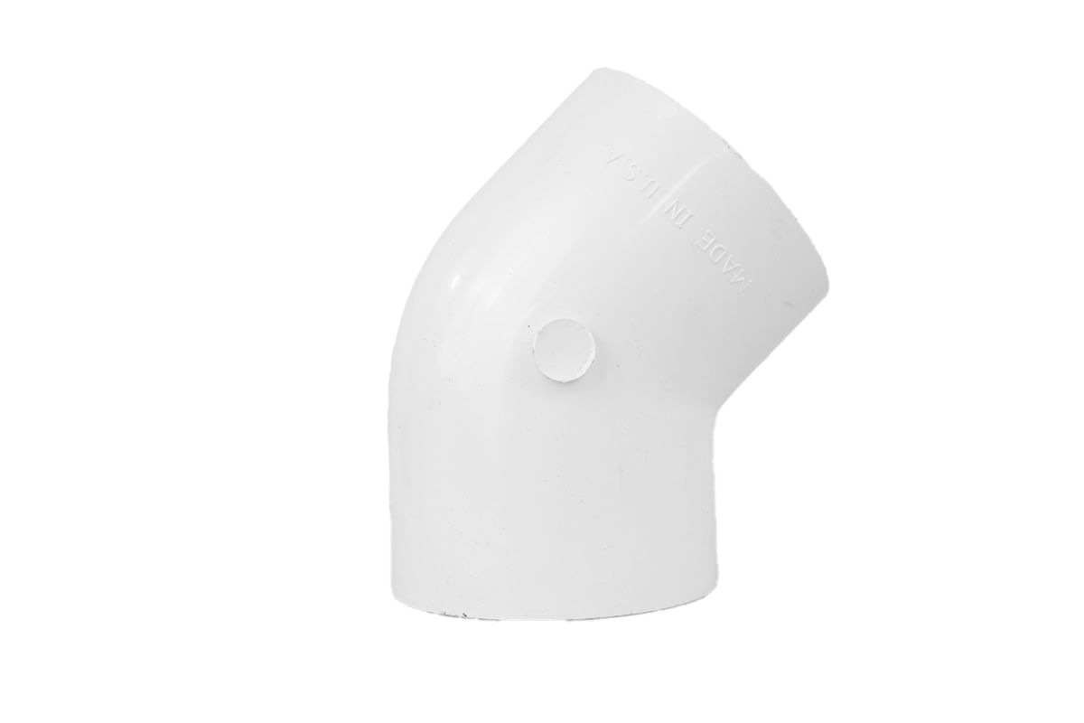 CODO PVC LISO AGUA POTABLE 45 GRADOS 6"