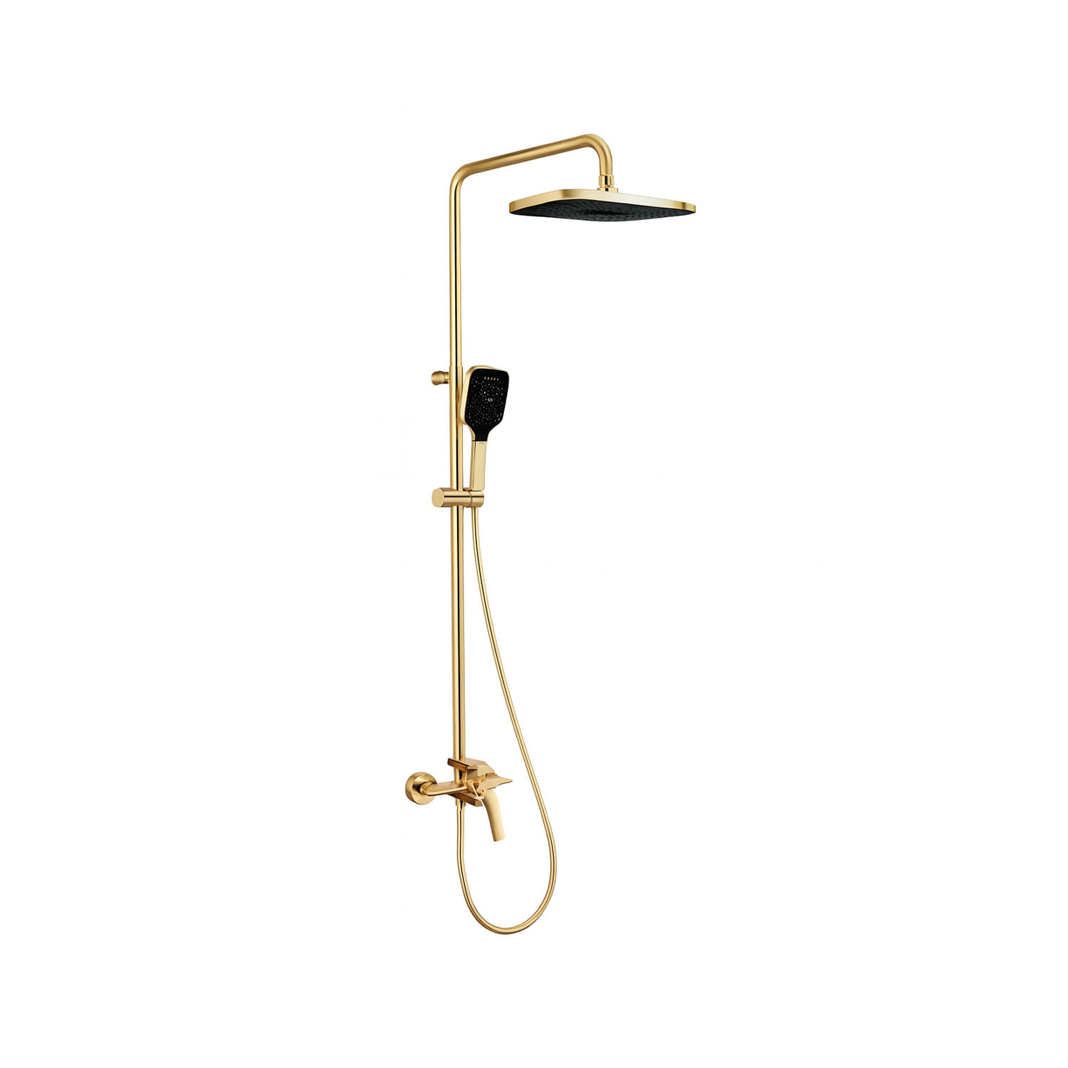 COLUMNA DE DUCHA CON BARRA DORADO MATE WAVE FINEZZA