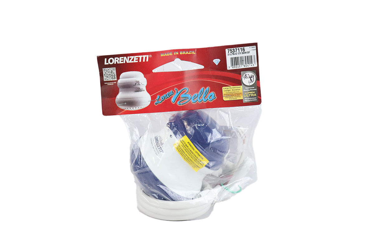 DUCHA ELECTRICA BELLO BANHO 3T LORENZETTI AZUL ULTRA 127V/5500W