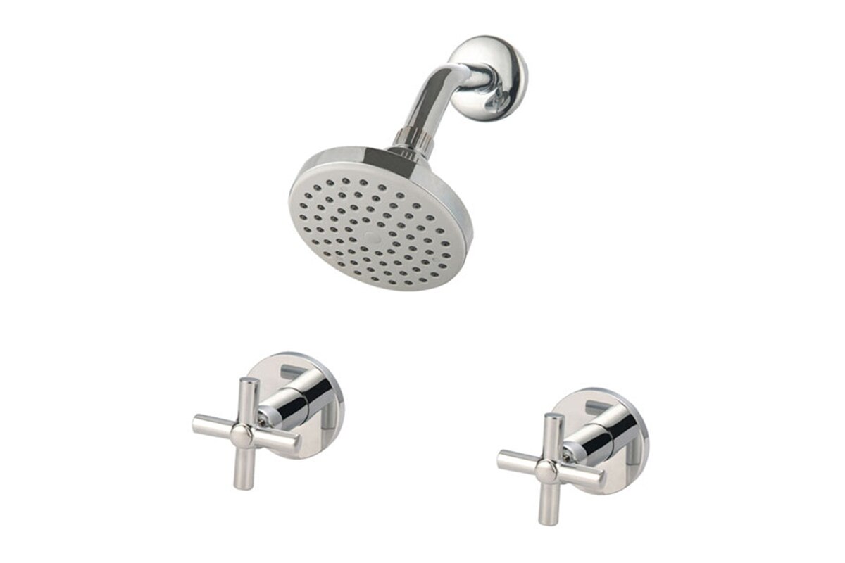 DUCHA Y LLAVE DOBLE DE CRUZ CROSS -PFISTER