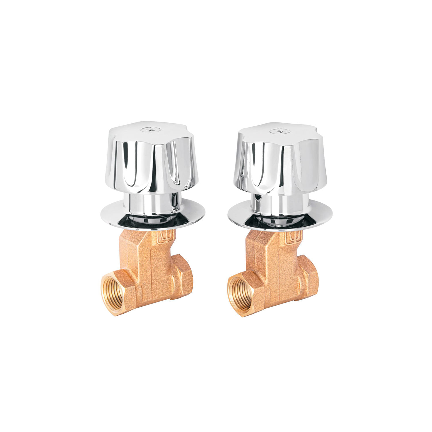 JUEGO DE 2 LLAVE SENCILLA DE DUCHA ROSCAS BASIC -FOSET