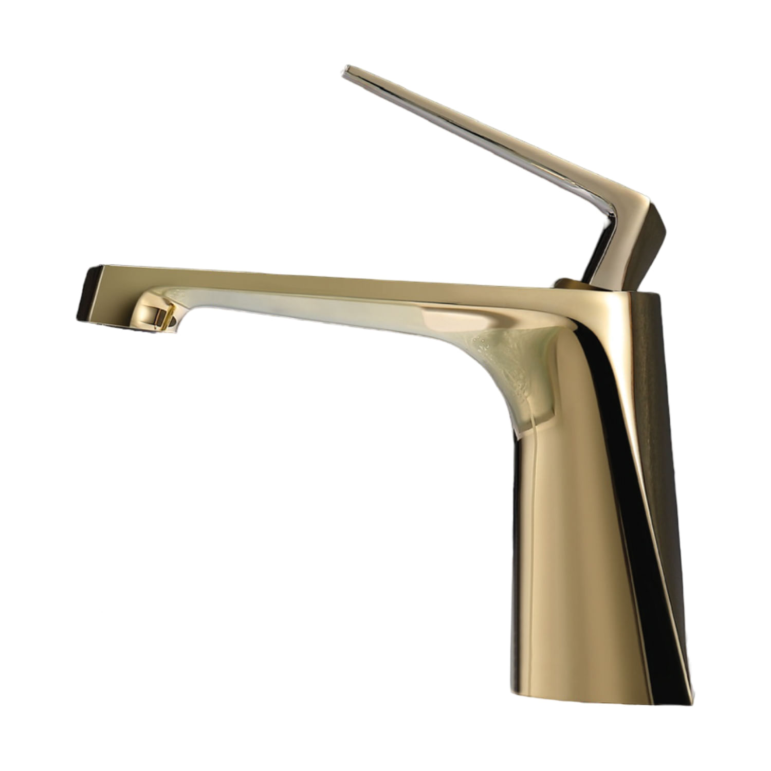 LLAVE LAVAMANO MONOMANDO BAJA DORADO MATE P0I WAVE FINEZZA