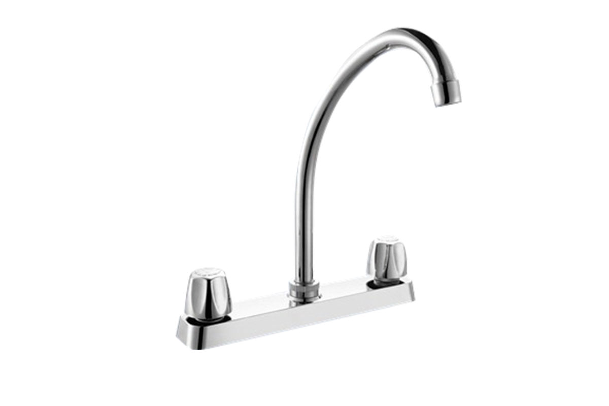 LLAVE PANTRY 8" DOBLE ROSCA CUELLO ALTO CROMO