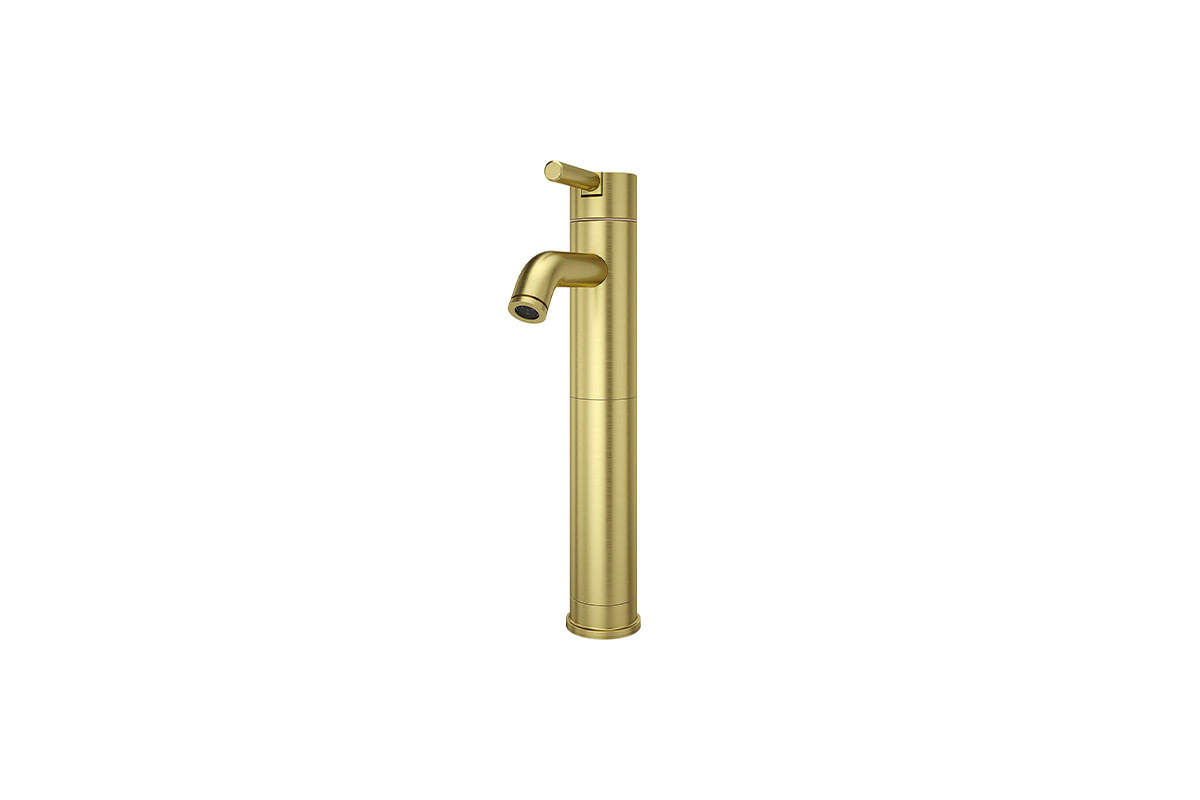 LLAVE PARA LAVAMANO MONOMANDO ALTA CONTEMPRA BRUSHED GOLD PFISTER