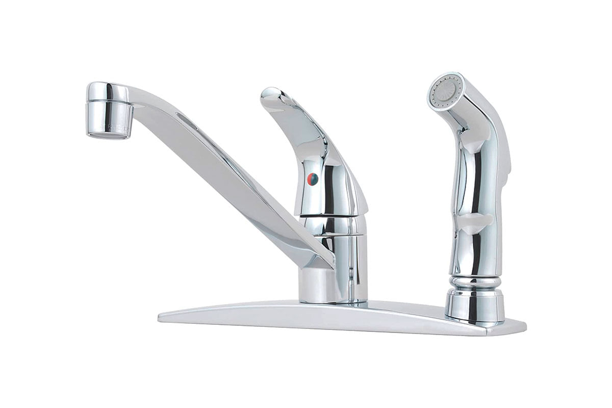 LLAVE PARA PANTRY MONOMANDO CUELLO BAJO CON ROCIADOR PFISTER SERIES