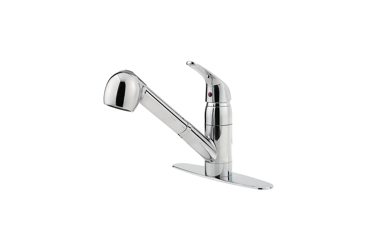 LLAVE PARA PANTRY MONOMANDO CUELLO BAJO MANGO EXTRAIBLE SATIN-PFISTER