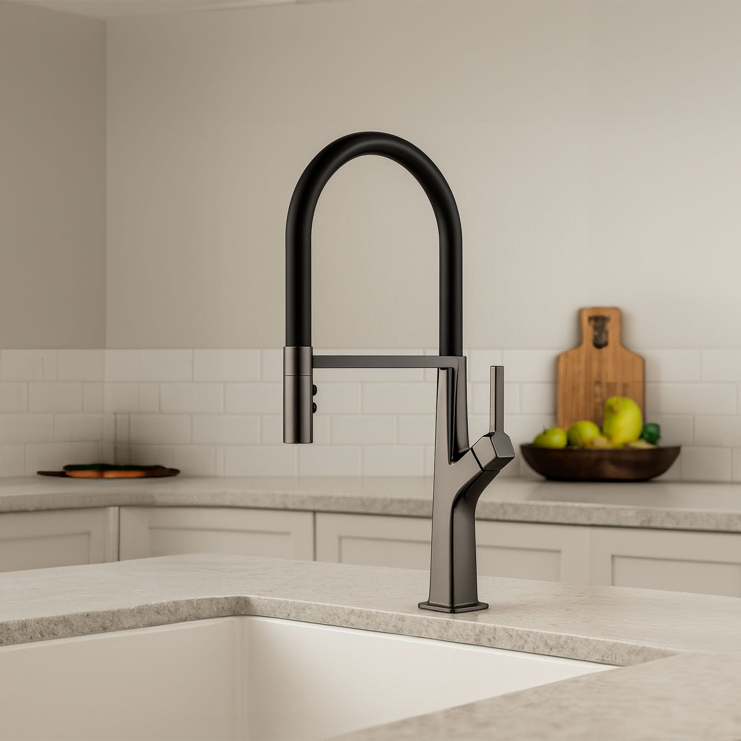LLAVE PARA PANTRY MONOMANDO EXTRAIBLE GUN METAL M05 MIGGET FINEZZA