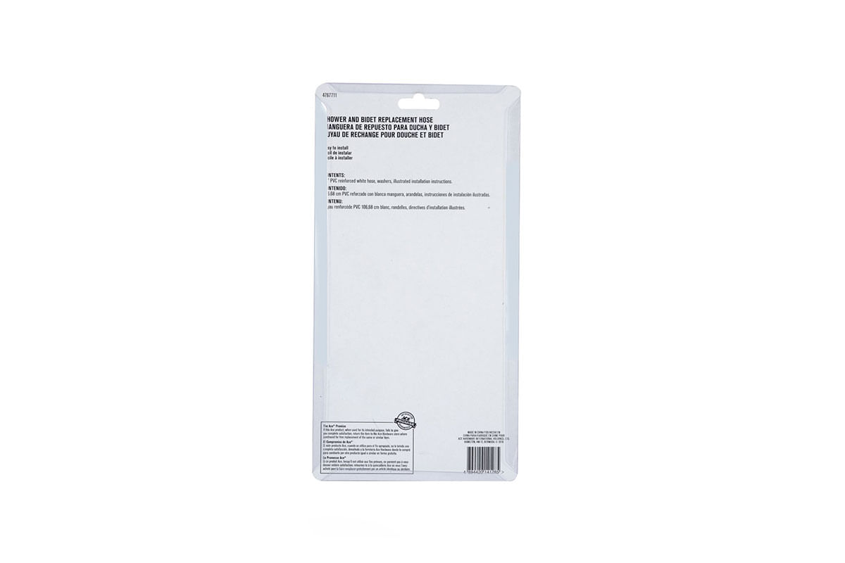 MANGUERA DE REPUESTO PARA DUCHA Y BIDET 42" BLANCO ACE