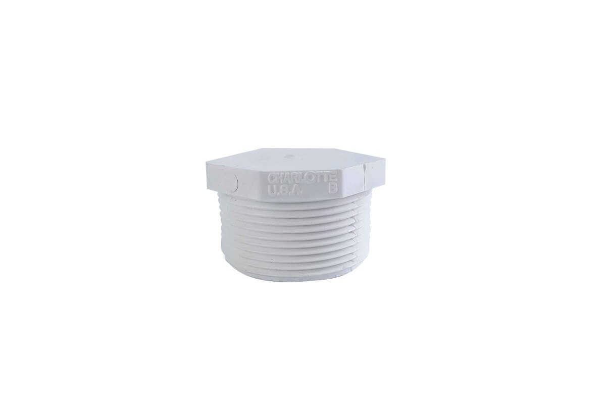 TAPON PVC MACHO ROSCA AGUA POTABLE 1-1/2"