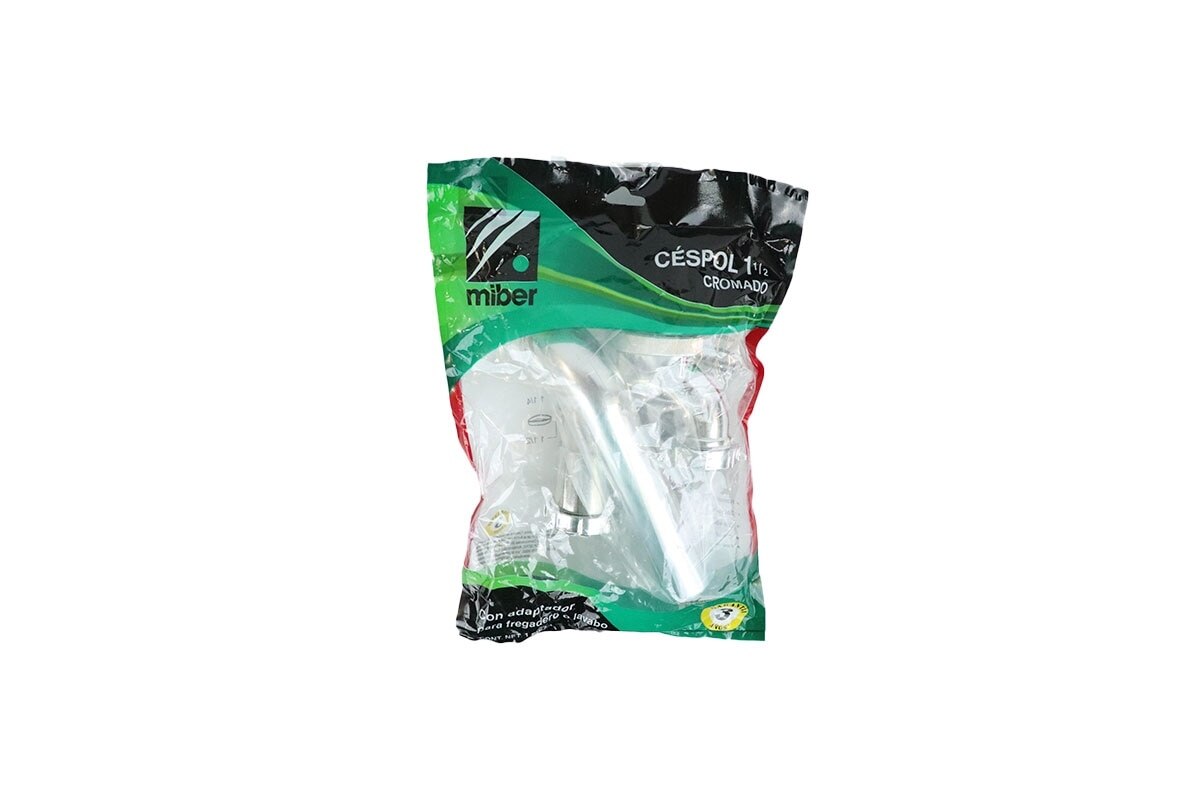TRAMPA PARA PANTRY MIBER 1-1/2" PVC SENCILLO CROMO