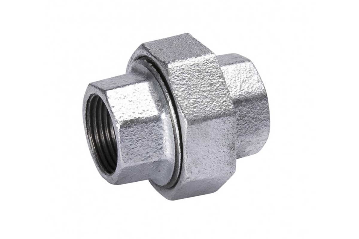 UNION MALEABLE GALVANIZADO DE TOPE CED 20 1-1/4"